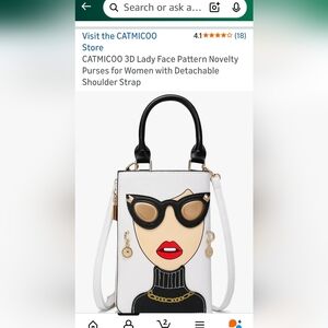 Ladyface Black & White Purse